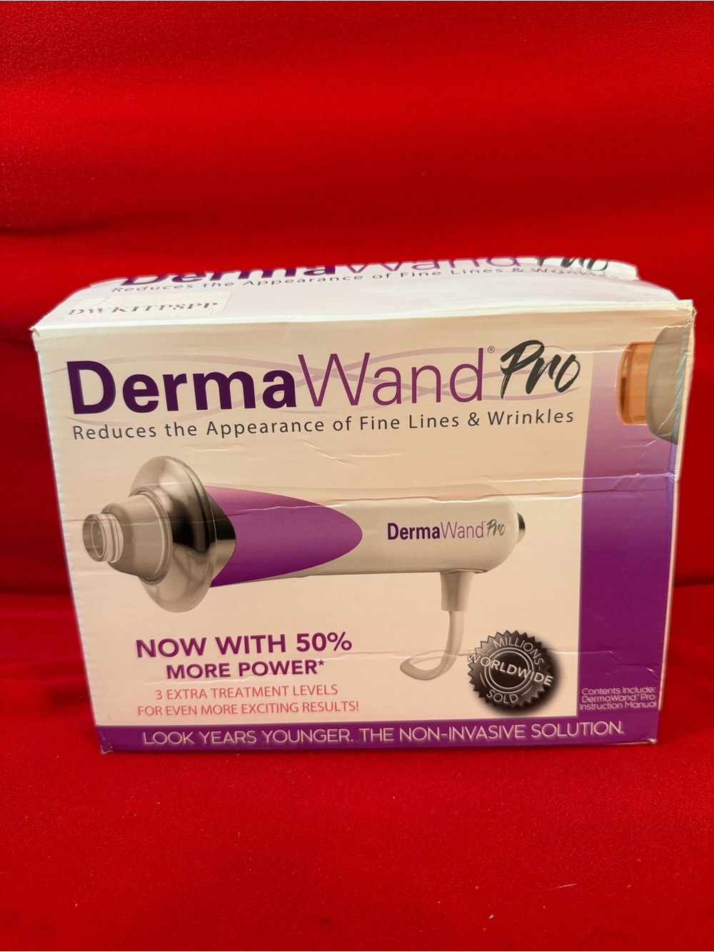 DermaWand Pro Skin Rejuvenation Device - Purple & White